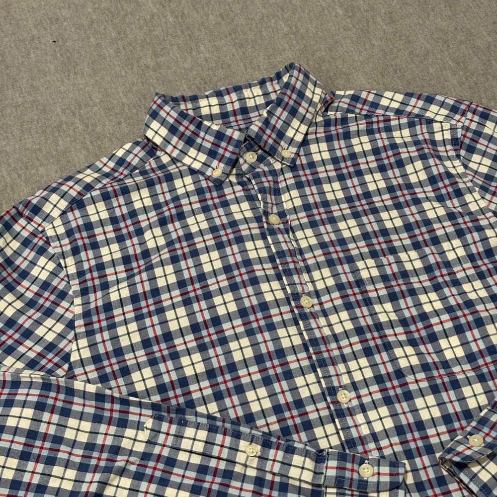 Vineyard Vines Mens Classic Fit Murray Shirt Blue Red Plaid Medium M Button Down